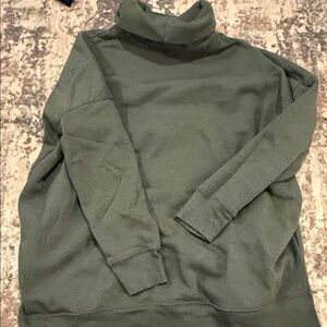 Green Turtleneck Sweatshirt